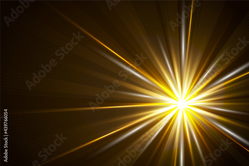 ゴールド放射状背景　Radial abstract ray background	
