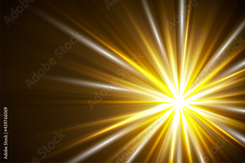 ゴールド放射状背景　Radial abstract ray background	