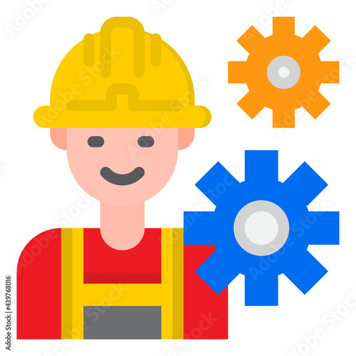 labor flat style icon