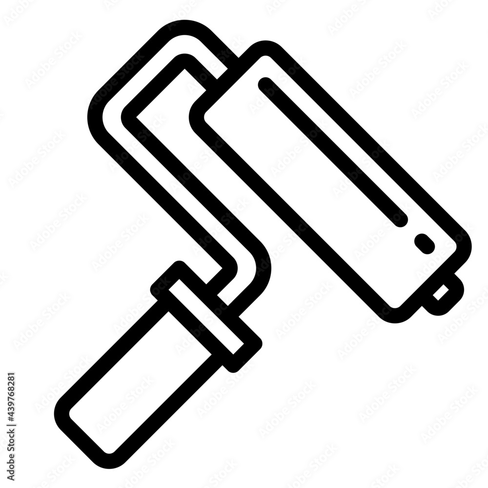 paint roller outline style icon paint roller outline style icon