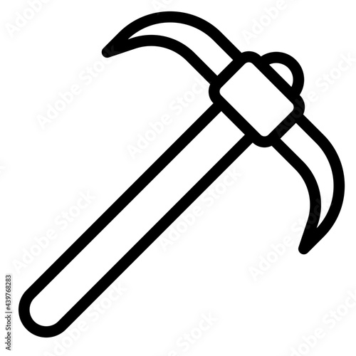 pickaxe outline style icon