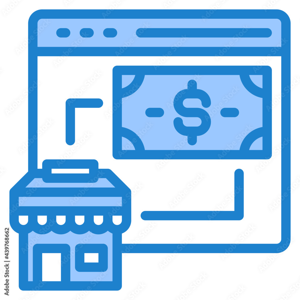 marketing blue style icon