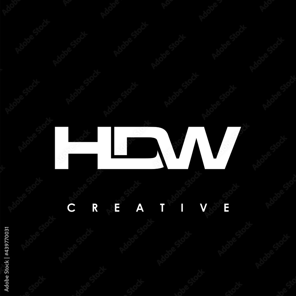 HDW Letter Initial Logo Design Template Vector Illustration