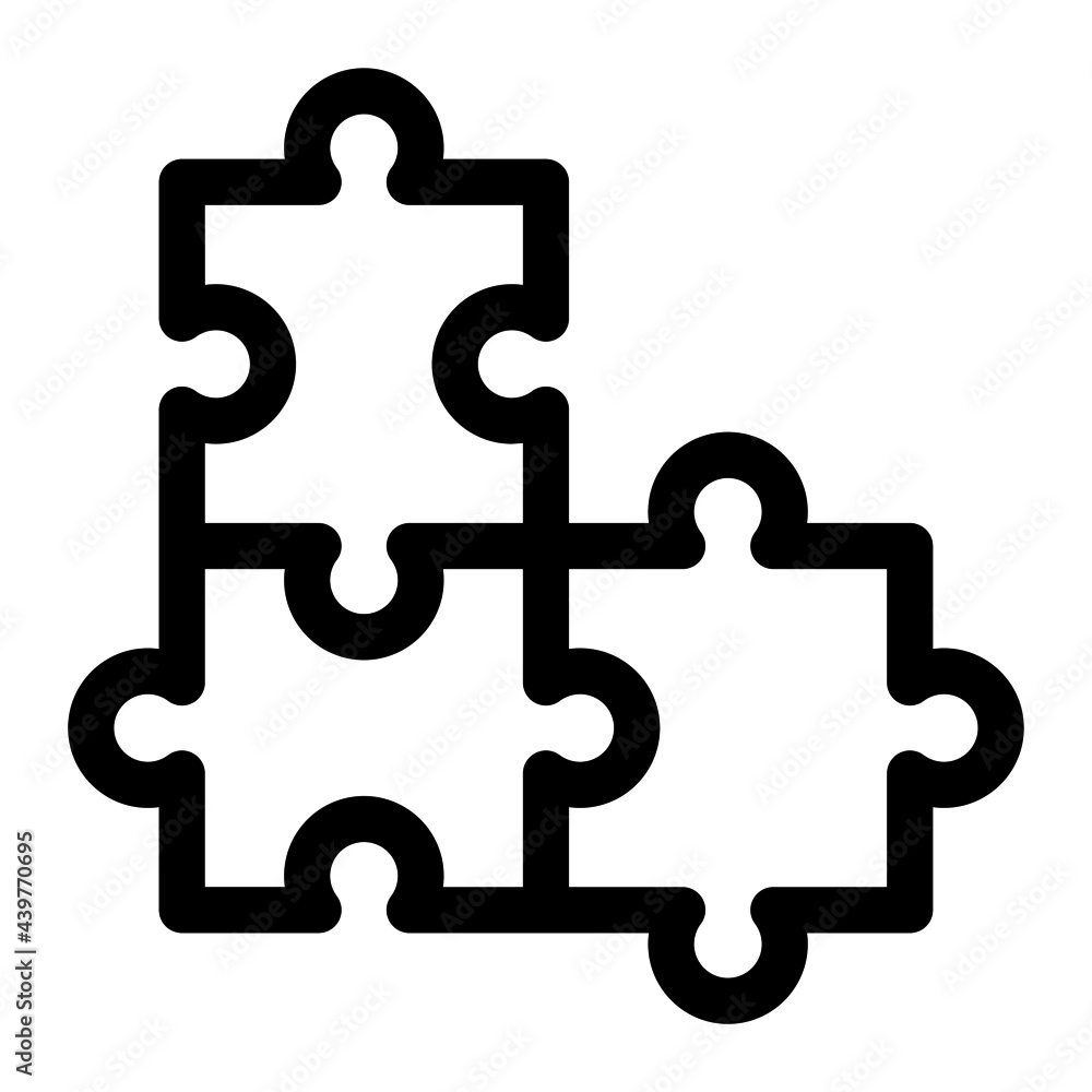 puzzle icon lineal style vector illustration puzzle icon lineal style vector illustration