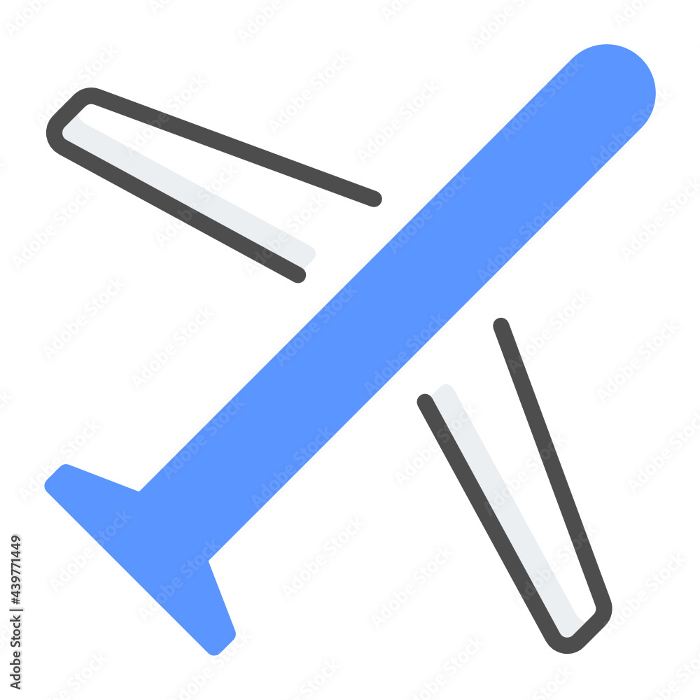 Colored line airplane icon Colored line airplane icon
