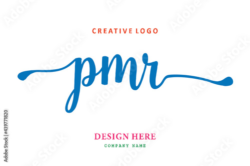 PMR lettering logo is simple, easy to understand and authoritative photo