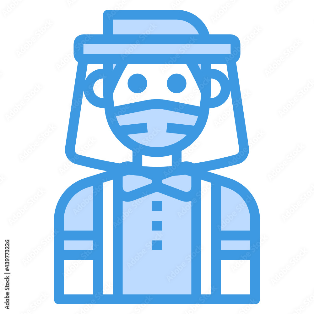 Avatar blue outline icon Avatar blue outline icon