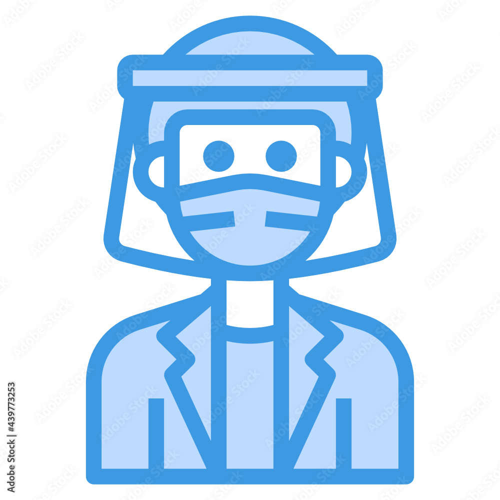 Avatar blue outline icon Avatar blue outline icon