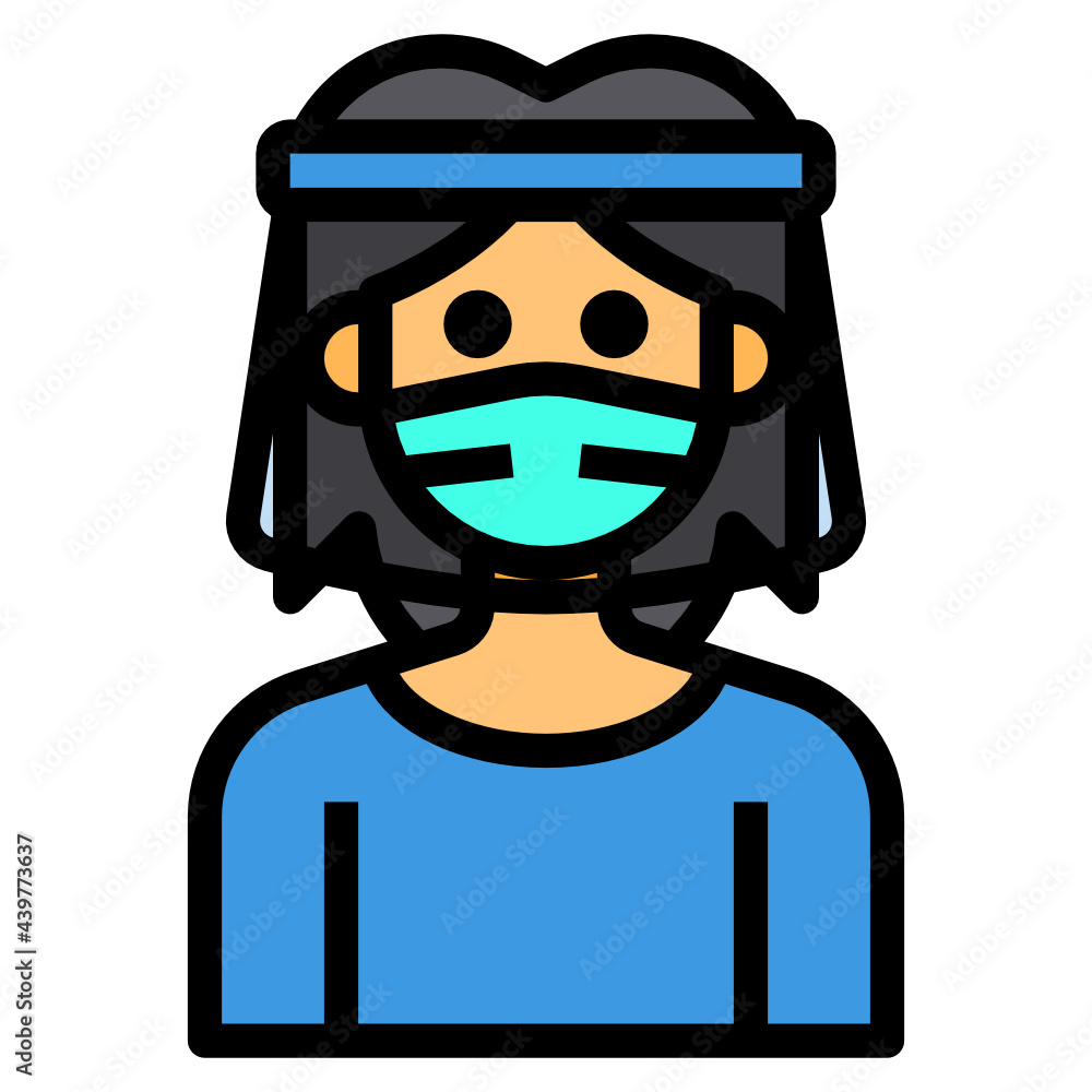 Avatar filled outline icon Avatar filled outline icon