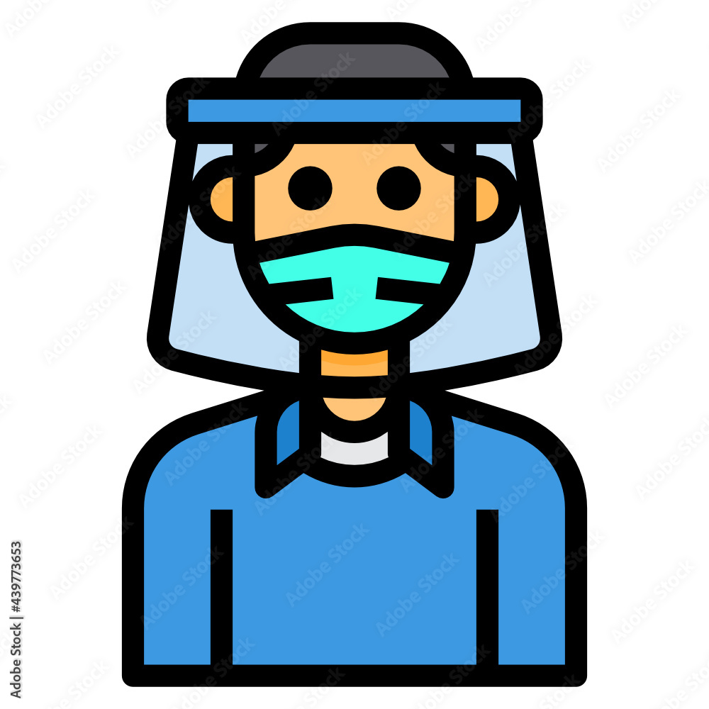 Avatar filled outline icon