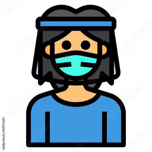 Avatar filled outline icon