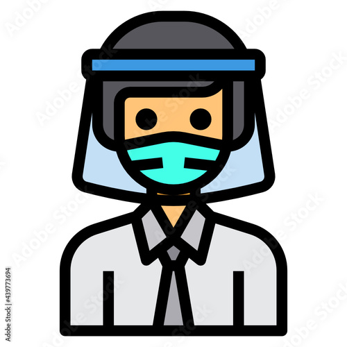 Avatar filled outline icon