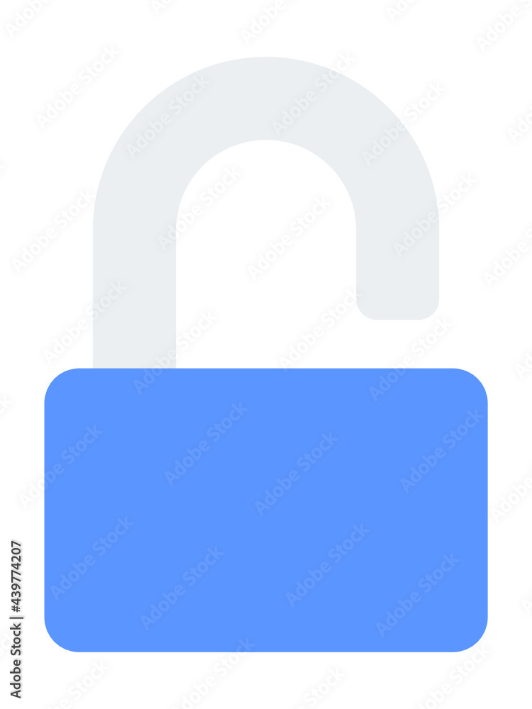 Flat unlock icon Flat unlock icon