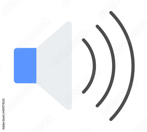Flat volume up icon