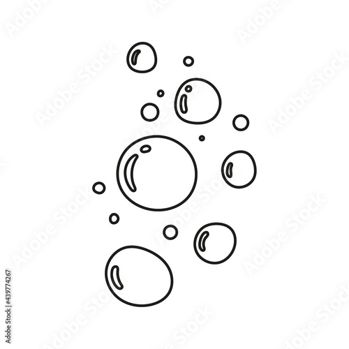 Hand drawn soap bubbles.