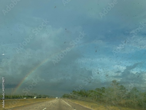 Rainbow over the road on Alligator Alley photo