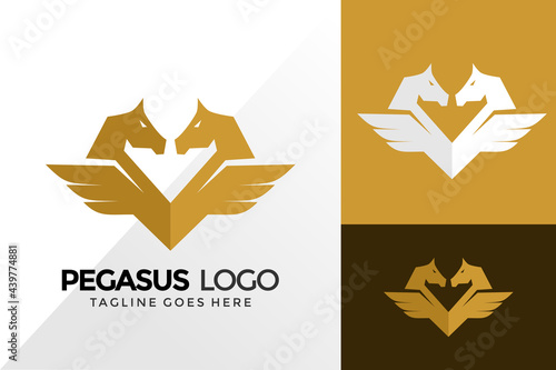 Pegasus Logo Design, Brand Identity Logos Designs Vector Illustration Template
