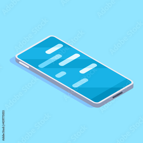 flat chat smartphone vector