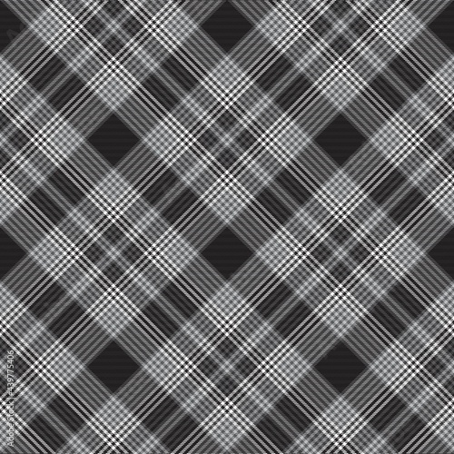 Black and White Chevron Plaid Tartan textured Seamless Pattern Design