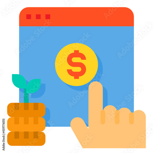 Pay per click flat icon