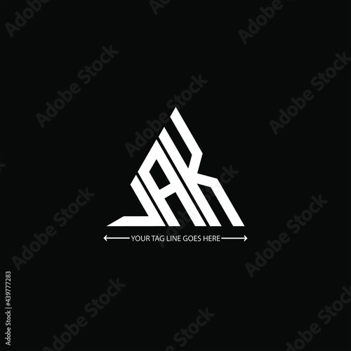 J A K letter logo creative design. J A K unique design