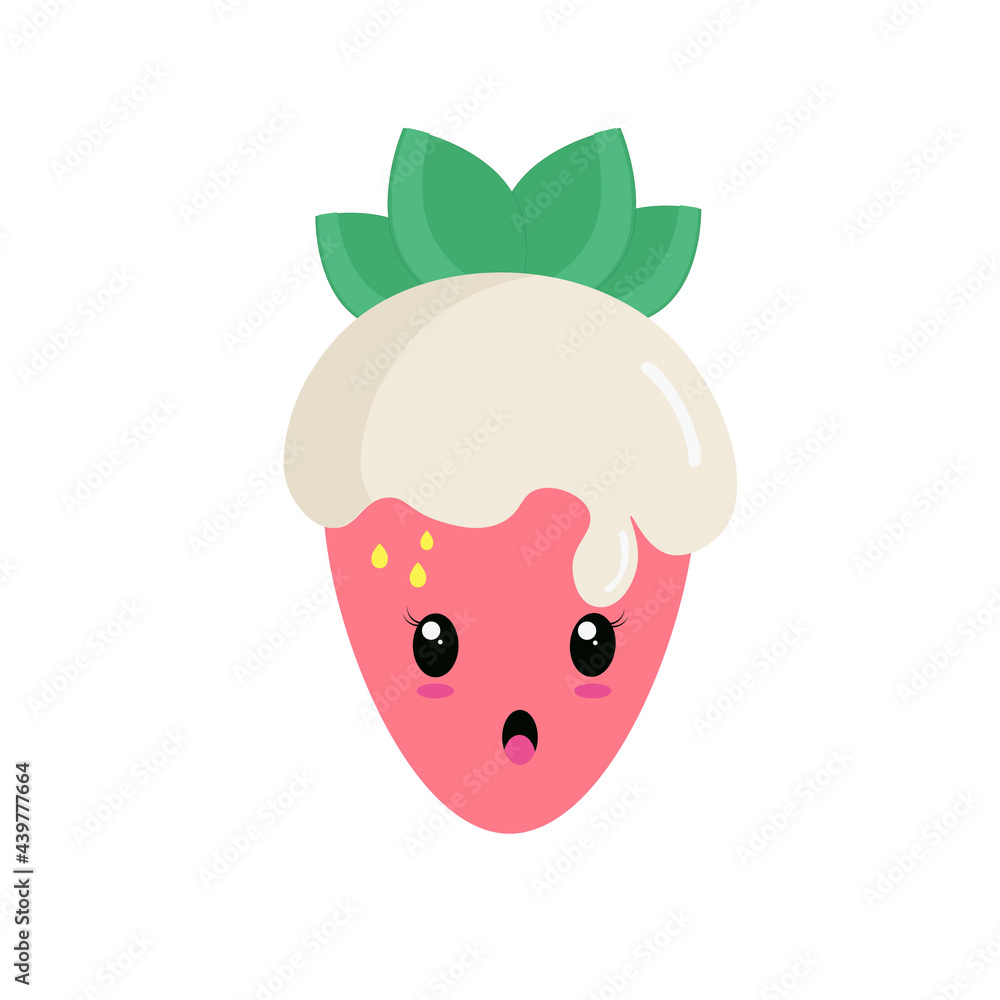 Funny strawberries on a white background Funny strawberries on a white background
