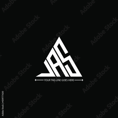 J A S letter logo creative design. J A S unique design