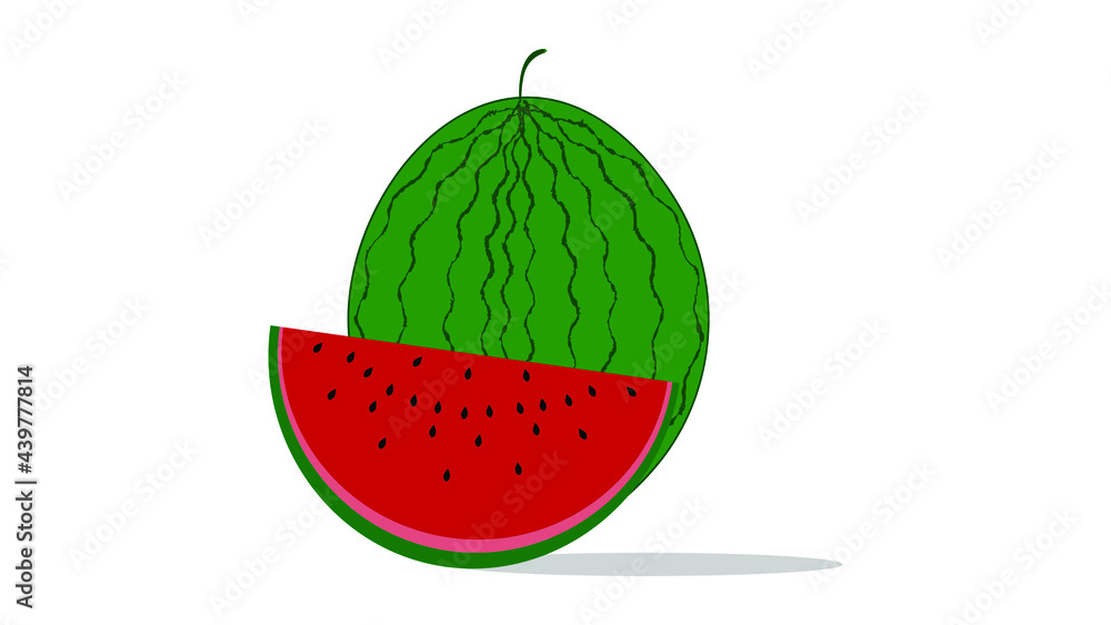 simple illustration of a sliced watermelon simple illustration of a sliced watermelon