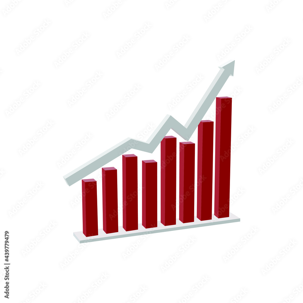 growth chart with white arrow, Start up and Profit, Graph bar, Business graph, Business Growth concept growth chart with white arrow, Start up and Profit, Graph bar, Business graph, Business Growth concept