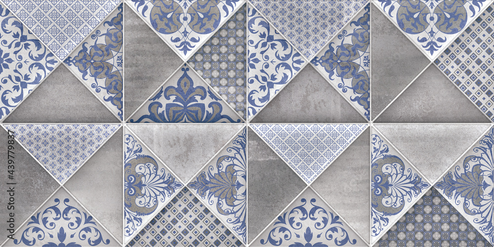 digital wall tile design, wallpaper, background and texture for