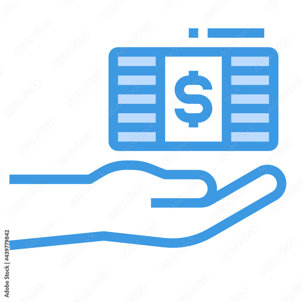 Profit blue outline icon