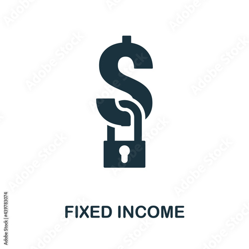 Fixed Income icon. Simple creative element. Filled monochrome Fixed Income icon for templates, infographics and banners