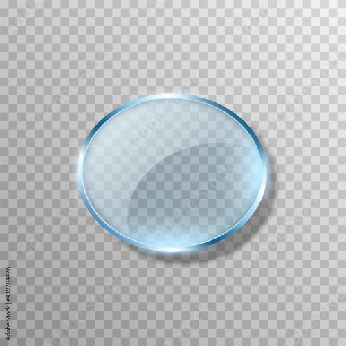 Vector blue glass. Transparency effect, window, mirror. Reflection, glare. PNG glass. PNG window. Glass frame, glass surface.