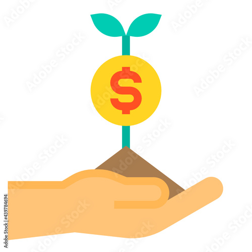 Growth flat icon