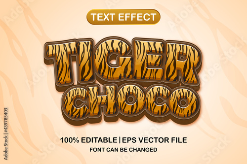 tiger choco 3d editable text effect