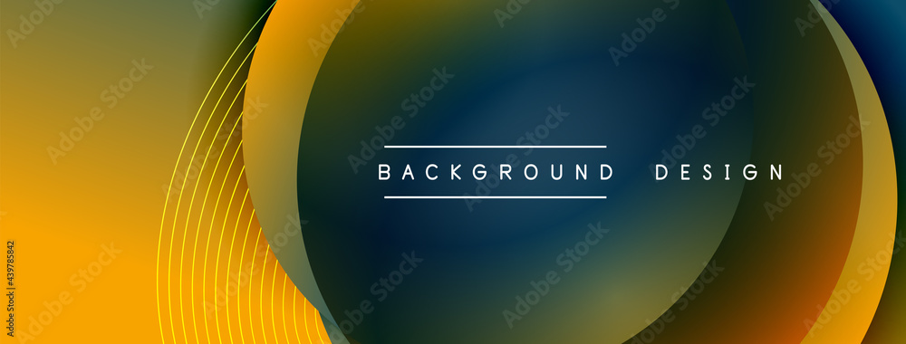 Gradient circles with shadows. Vector techno abstract background. Modern overlapping forms wallpaper background, design template Gradient circles with shadows. Vector techno abstract background. Modern overlapping forms wallpaper background, design template