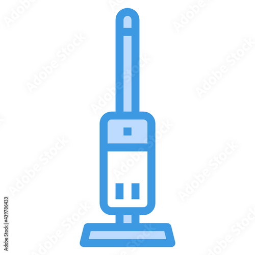 Vacuum Cleaner blue outline icon