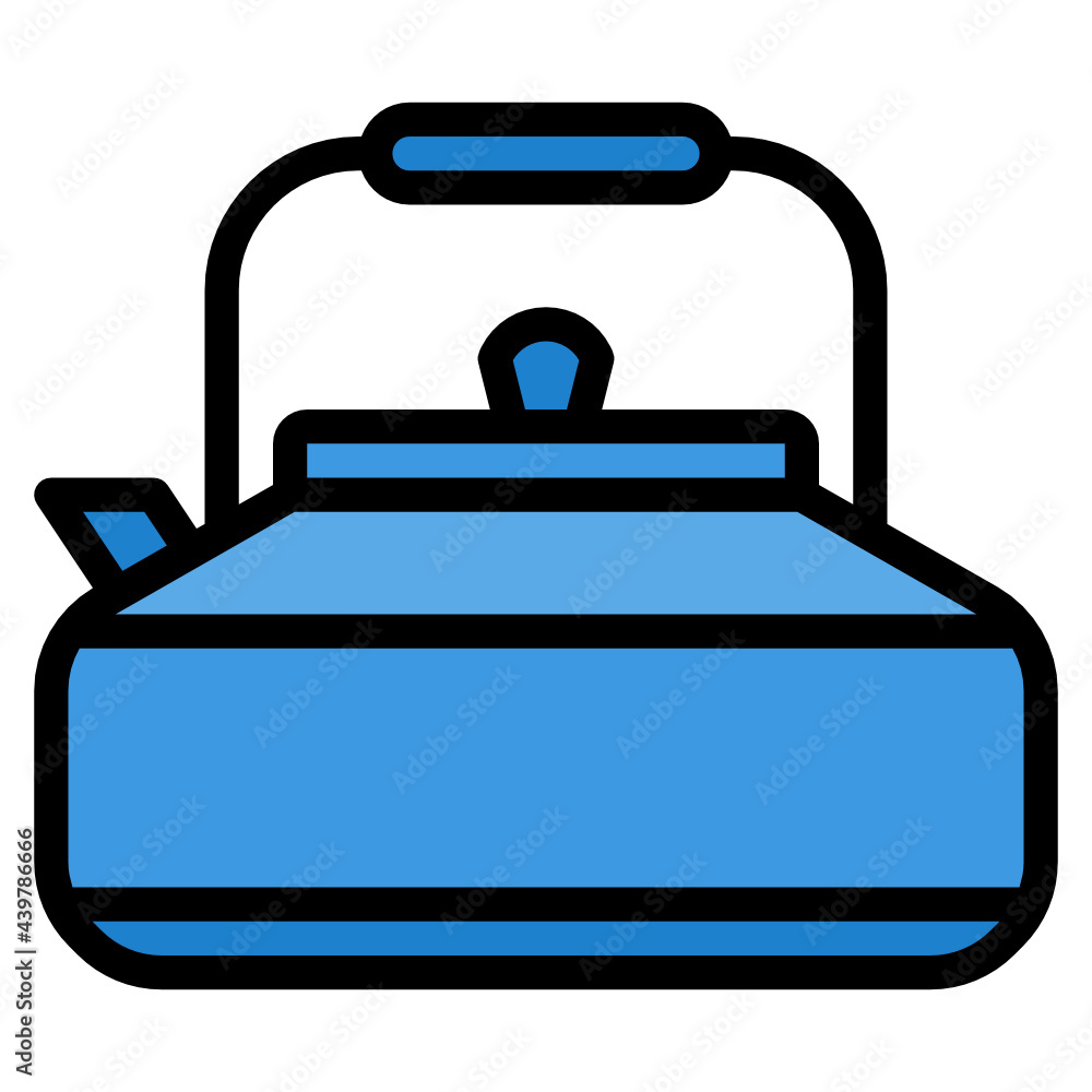 Kettle filled outline icon Kettle filled outline icon