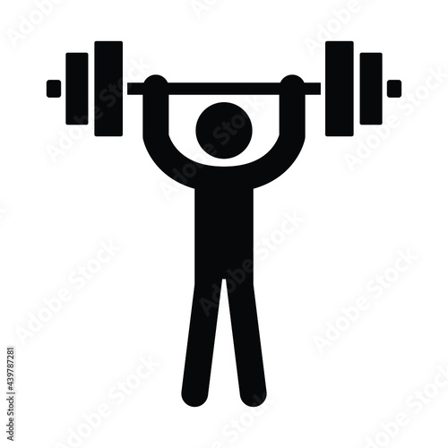 weightlifting of sportsman for competition in the fitness center, weight lifting of athlete for training in the gym
