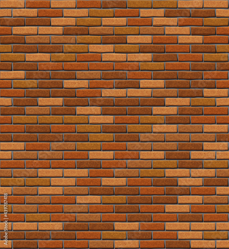 Brick wall texture pattern. Seamless vector illustration