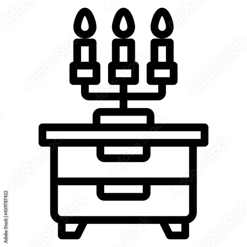 Candelabra outline icon