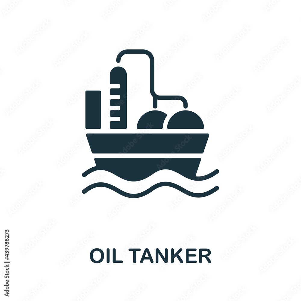 Oil Tanker icon. Monochrome simple element from oil industry collection. Creative Oil Tanker icon for web design, templates, infographics and more Oil Tanker icon. Monochrome simple element from oil industry collection. Creative Oil Tanker icon for web design, templates, infographics and more