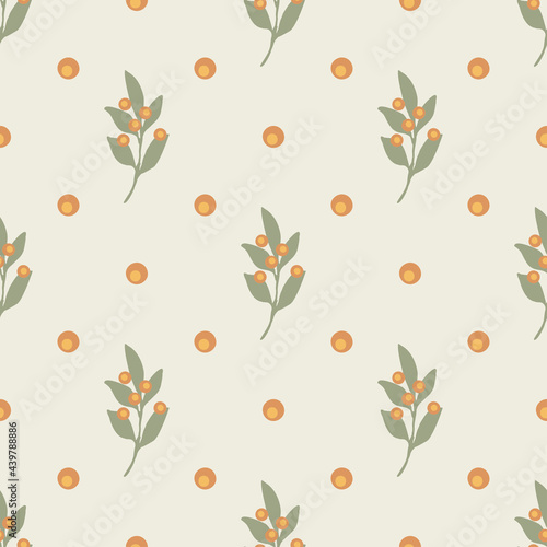 Wallpaper Mural Seamless pattern with leaves Torontodigital.ca