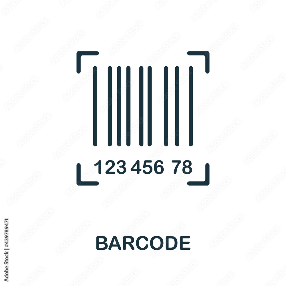 Barcode icon. Monochrome simple element from packaging collection. Creative Barcode icon for web design, templates, infographics and more Barcode icon. Monochrome simple element from packaging collection. Creative Barcode icon for web design, templates, infographics and more