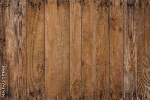 Wood background from old planks. Wooden texture of vintage weathered reclaimed barn wood, with rusty nails cracks and stains, sharp and detailed.