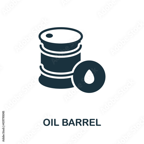 Oil Barrel icon. Monochrome simple element from packaging collection. Creative Oil Barrel icon for web design, templates, infographics and more