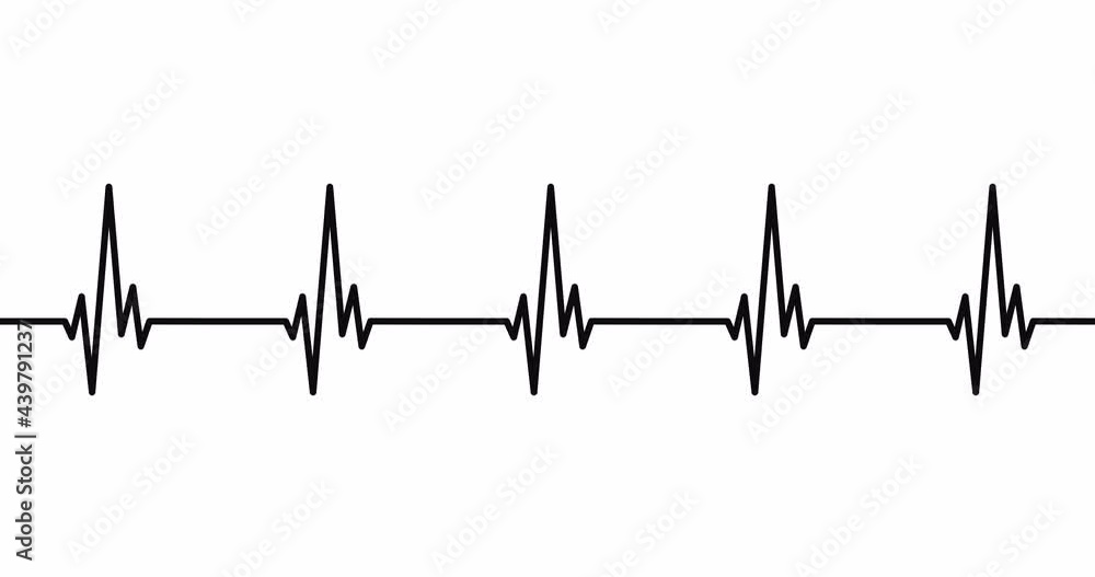 Heartbeat line animation. Heart rate, heart rate or cardiogram concept. ECG. Alfa chanel. 4K Heartbeat line animation. Heart rate, heart rate or cardiogram concept. ECG. Alfa chanel. 4K