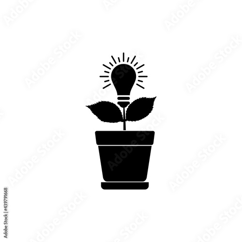 Light bulb icon isolated on white background