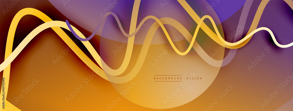 Abstract gradient background with wave line with shadow effect. Geometric composition. 3D shadow effects and fluid gradients Abstract gradient background with wave line with shadow effect. Geometric composition. 3D shadow effects and fluid gradients