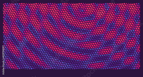 3D wavy background with ripple effect. Vector illustration with particle. 3D grid surface.